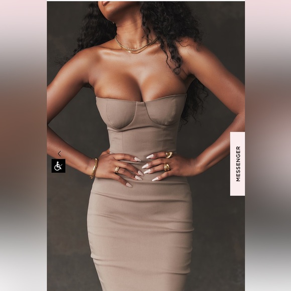 House of CB Lucia Strapless Corset Maxi Dress Size Small ✨ - Picture 2 of 7